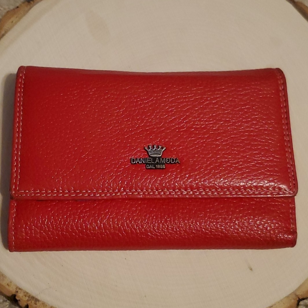 Daniel Amoda Red Trifold Wallet